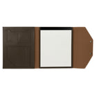 Gry Mattr - Porte-documents en cuir végétalien de - 9,45 x 11 po - Brun-Comprend un bloc-notes remplaçable de 8 po l x 10,5 po H avec du papier certifié FSC