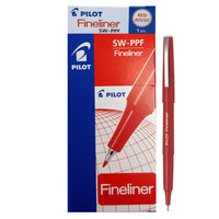 Pilot Fineliner Pens – 1.2mm – Red – 12 Pack-Add detail to projects and presentations