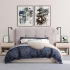 Hudson&Canal Malva 26" Tall Table Lamp with Glass Shade - Blackened Bronze/Seeded-Product Dimensions: 8" L x 7" W x 26" H