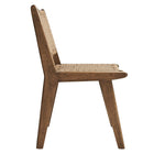 Modway - Saoirse Fauteuil de salle à manger en bois de corde tressée Ensemble de 2 - Noyer naturel-8