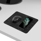 General Supply Goods + Co - Tapis de souris en similicuir PU - Charbon-Profil mince
