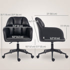HOMCOM Swivel Office Chair with Adjustable Height - Black-Swivel wheels and seat provide easy and fast mobility