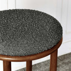 Modway - Fable Tissu Boucle Tabourets de bar - Charbon de bois en noyer - Ensemble de 2-Ossature en bois