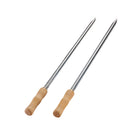 Tramontina - Churrasco Ensemble de brochettes et grille BBQ en acier inoxydable avec manches en bois-Vis et écrous à oreilles en acier inoxydable