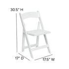 Flash Furniture – Chaise pliante en bois série HERCULES avec siège en vinyle rembourré, blanc (XF2901WHITE)-8