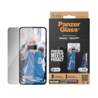 PanzerGlass Privacy Screen Protector for Samsung Galaxy S24 Plus - Black-Confidentiality privacy filter renders the display almost invisible