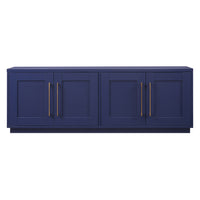 Hudson&Canal Tillman TV Stand for TV's up to 75" - Dark Blue-A transitional design accommodates TVs up to 75" for your entertaining space