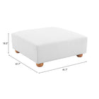 Zuo Tayte Ottoman - White-8