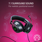 Razer - Kraken V4 X Casque Gaming Filaire-Coussins en mousse à mémoire de forme en tissu hybride et similicuir confort toute la journée et isolation phonique