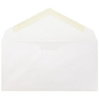JAM Paper Monarch Envelopes, 3.88 x 7.5, Strathmore Bright White Wove with V-Flap, 500 Pack (195201H)-Bright white wove paper envelope