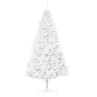 HOMCOM 7' Artificial Christmas Tree with 1230 Branch Tips - White-Realistic leaves to give a full and lush look to the tree 