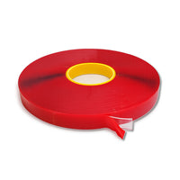 Futech - Ruban adhésif double face en mousse acrylique - 1 mm Épaisseur - 20 mm l x 33 m L - Transparent-Adhésion double face forte et fiable pour fixer, assembler et maintenir différents matériaux sans fixation visible.