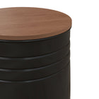 HOMCOM Nesting Tables - Black-Material: Metal, Fir Wood