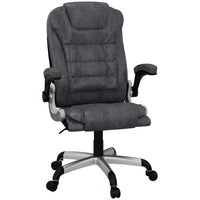 Vinsetto - Chaise de bureau grande taille en tissu microfibre avec accoudoirs relevables-Conception robuste avec siège large et épais, idéale pour les grands gabarits