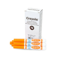 Crayola Broad Line Washable Markers - Orange - 12 Pack-Add bold, vibrant colour to artwork, school assignments and other creative projects