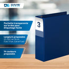 Davis Group Super économie, Reliure à anneaux en “D” inclinés 3 po, paquet de 6 – Bleu Royal-Anneau En D, Non Verrouillable