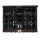Kucht 36" KED Series Pro Style Propane Ready Dual Fuel Range - Gemstone-High-quality metal control knobs