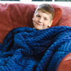 Bouncyband - Couverture sensorielle lestée en polaire douce de 7 lb pour enfants, 56" x 36"-8
