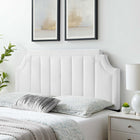 Modway Alyona Channel Tufted Performance Velvet Full/Queen Headboard - White-Assembly Required
