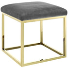 Modway Anticipate Ottoman - Gold/Grey-Modern Bed Or Living Room Ottoman