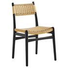 Modway Wynn Rope and Wood Dining Side Chairs - Black/Natural - 2 Pack-6