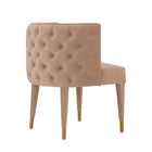 Manhattan Comfort - Chaise de salle à manger moderne Maya 61 cm en velours capitonné - Nude-Testé pour usage commercial avec une capacité de charge de 150 kg