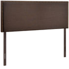 Modway Region Nailhead Upholstered Queen Headboard - Dark Brown-Contemporary headboard
