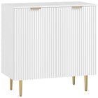 HOMCOM 31.5" L Sideboard Buffet Cabinet - White-Large 2-tier cabinet holds daily accessories and utensils