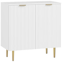 HOMCOM 31.5" L Sideboard Buffet Cabinet - White-Large 2-tier cabinet holds daily accessories and utensils