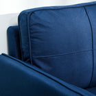 HOMCOM 56" Loveseat Sofa with Cushions and Pillows - Blue-Protective foot pads help maintain the appearance of your floors