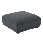 Modway Comprise Sectional Sofa Ottoman - Charcoal-Rubberwood Legs