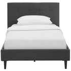 Modway Linnea Twin Bed - Grey-Non-Marking Foot Caps