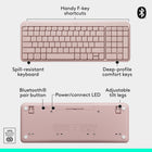 Logitech MK250 Compact Wireless Mouse & Keyboard - Rose-Compatible with MacBook Neo laptops: instant Bluetooth connection, seamless & color-matched