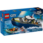 LEGO - City Police La poursuite en bateau de police-Ensemble de jeu de poursuite en bateau de police pour les héros du quotidien - Les enfants peuvent plonger dans un océan d’aventures pour attraper des escrocs avec l’ensemble LEGO City La poursuite en bateau de police pour les 6 ans et plus