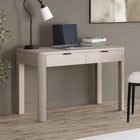 Hudson&Canal Lonsdale 48'' Desk - Alder White-Finished in a wood-look alder white finish