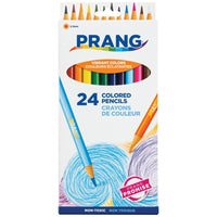 Prang Thick Core Coloured Pencils - Assorted - 24 Pack-Coloured pencils delivers vivid, blendable colours and soft laydown