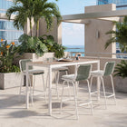 Zuo Luft Barstool - White/Green - Set of 2-Dimensions: 20.9" L x 16.9" W x 40.0" H