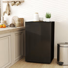 HOMCOM 4.5 cu ft Mini Fridge with Freezer and Wheels - Black-Energy-saving feature consumes only 0.6 kWh per day