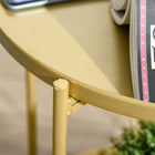 HOMCOM 2-Tier Gold End Table - Gold-Material: Metal
