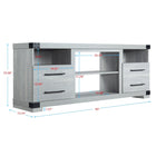 Manhattan Comfort Richmond 60" Traditional TV Stand - Grey-30 Day Limited Manufacturer's Warranty