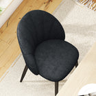 HOMCOM Dining Chairs with Metal Legs for Kitchen - Black - Set of 4-Armless design to store under table for space-saving