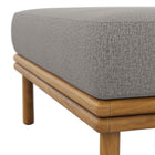 Modway Wren Outdoor Patio Teak Wood Ottoman - Natural/Driftwood-8