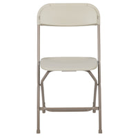 Flash Furniture HERCULES Series Premium Beige Plastic Folding Chair - 10 Pack-Set of 10 Beige Plastic Folding Chairs