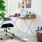 Modway Bin 47" Office Desk - Walnut-Four easily accessible cubby areas