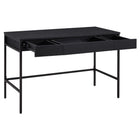 Hudson&Canal Evans 48" Writing Desk - Black-Clean with a soft, dry cloth and no harsh chemicals or abrasive cleaning materials