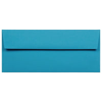 JAM Paper #10 Business Envelopes, 4 1/8 x 9.5, Brite Hue Blue Recycled 1000 Pack (15861B)-Blue