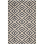 Modway Jagged Geometric Diamond Trellis Indoor/Outdoor Area Rug - 5 ft W x 8 ft L - Grey/Beige-Geometric Diamond Trellis Area Rug