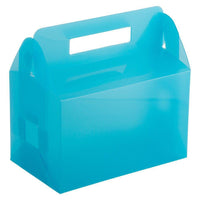 JAM Paper - Boîte à lunch en plastique - 4 3/4 po x 7 3/4 po x 4 3/4 po - Bleu givré -Boîte à lunch givre bleu