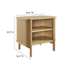 Modway Cadence Open Nightstand - Oak-Rubberwood, Particleboard, MDF Construction