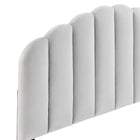 Modway Veronique Performance Velvet Full/Queen Headboard - Light Grey-Dense Foam Padding